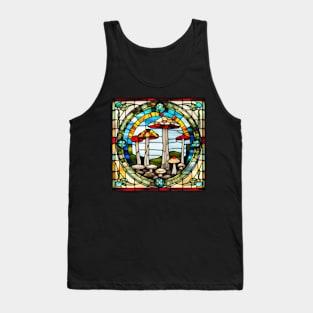 Forest Floor Mushies Stained Glass Tank Top